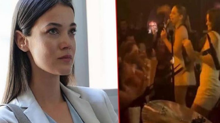 Yargı’nın başrol oyuncusu Pınar Deniz, kendini müziğin ritmine kaptırınca sahnede kendinden geçti