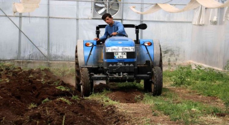 Bu lisede öğrenciler traktör sürüp tarım yapıyor