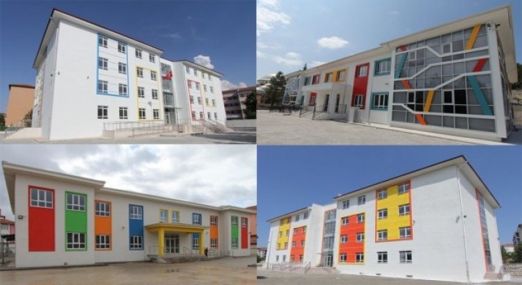 Kütahyada 4 okul inşaatı tamamlandı