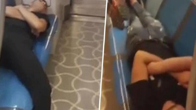 İstanbul’da metroda tepki çeken görüntü! Kimseye aldırış etmeden uyudular