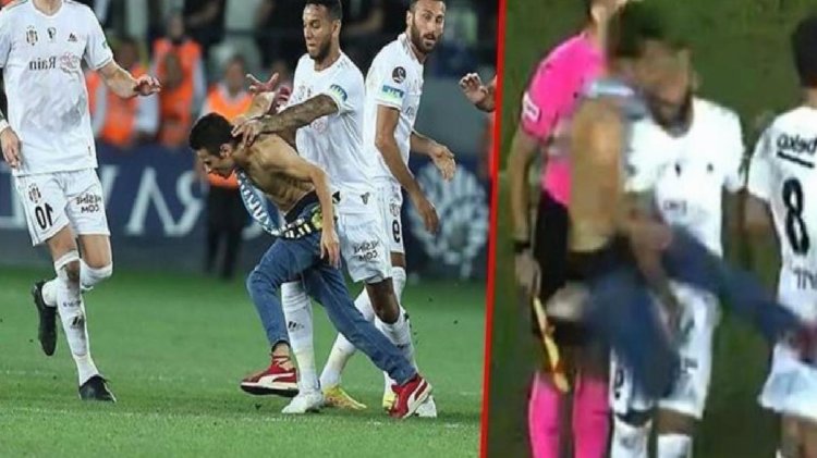 Sahaya girip Beşiktaşlı futbolculara saldıran şüphelinin 3 yıla kadar hapsi istendi