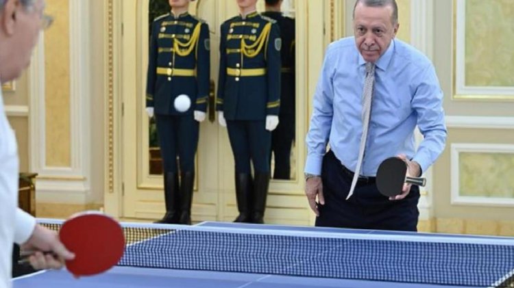 Cumhurbaşkanı Erdoğan, Tokayev ile Astana’da rövanş maçına çıktı