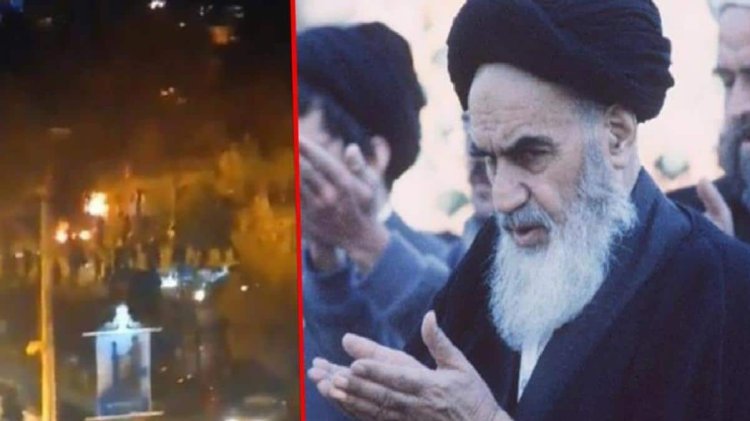 İran’da kaosun şiddeti artıyor! Ayetullah Humeyni’nin konutuna molotof atıp, ateşe verdiler