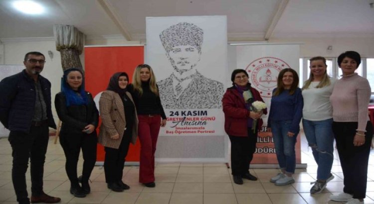 Burdurda 404 öğretmen Atatürk portresinde buluştu
