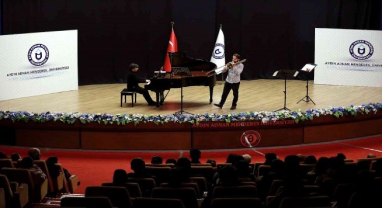 ADÜde trombon ve piyano konseri gerçekleşti