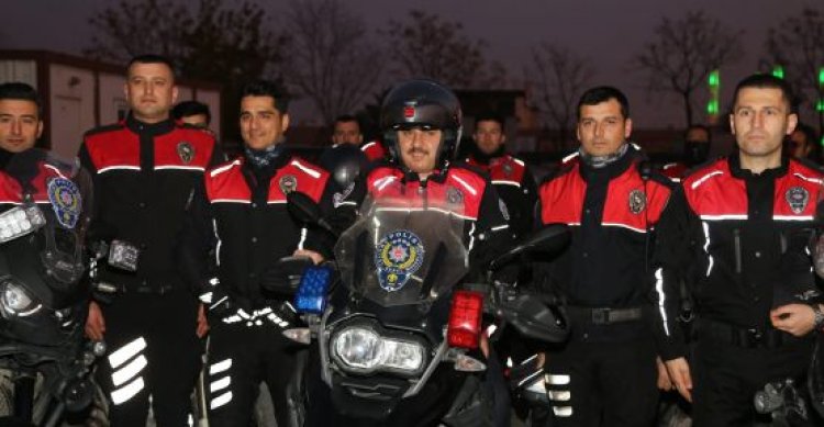 Vali Salih Ayhan , polis motosikletiyle tur attı