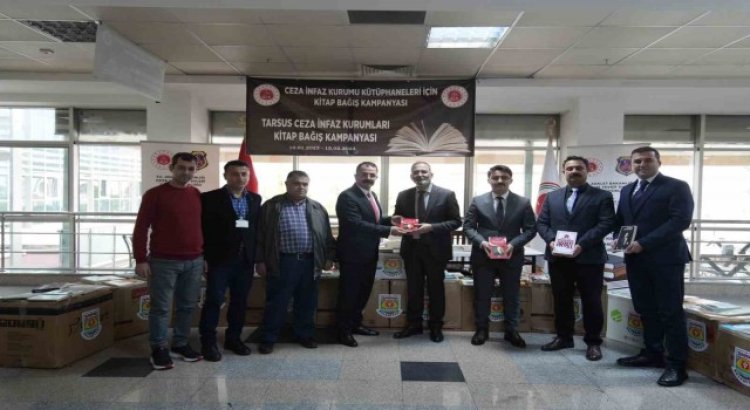 Tarsus Belediyesi cezaevi kütüphaneleri için 2 bin 500 adet kitap bağışladı