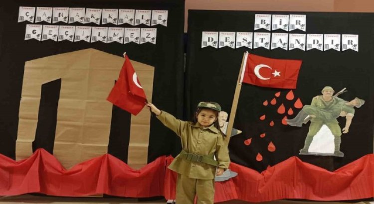 Zonguldakta minikler Çanakkale Zaferini andı