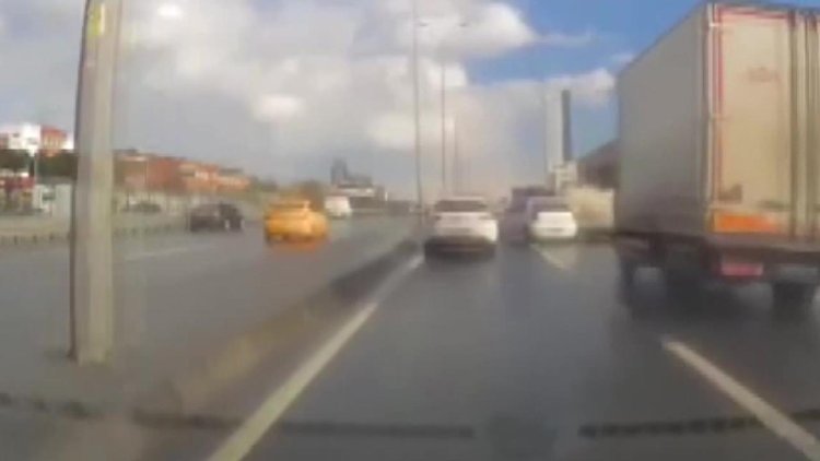 İstanbul’da hatalı sollama kazaya neden oldu