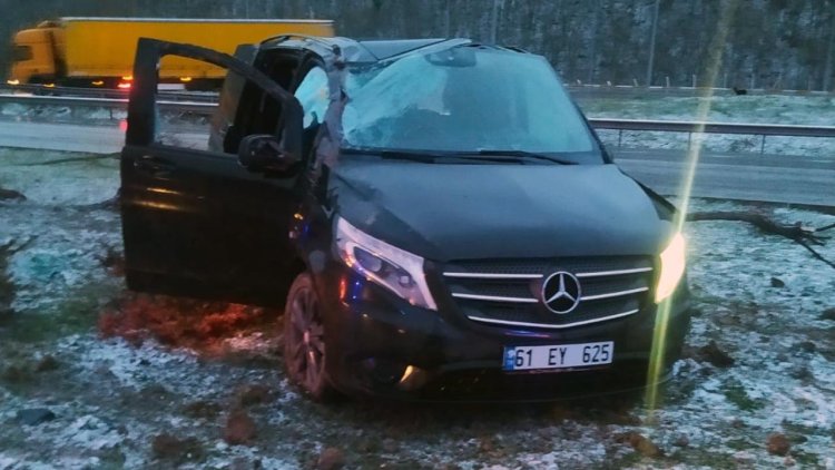 Samsun’da minibüs devrildi: 5 yaralı