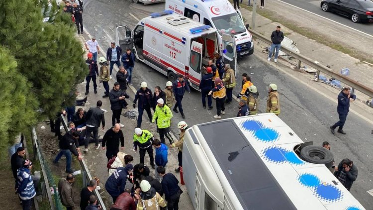 Silivri’de zincirleme trafik kazası: 1’i ağır 28 yaralı