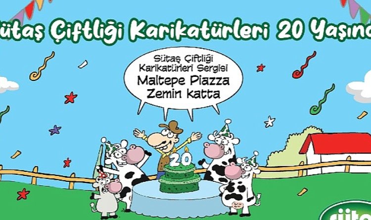Sütaş Çiftliği Karikatürleri Sergisi Maltepe Piazza AVM’de