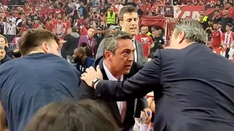 Olympiakos – Fenerbahçe maçında rakipten çirkin hareketler! Ali Koç çok sinirlendi…