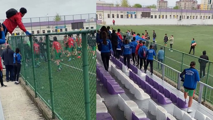 Liseler arası futbol turnuvasında tekmeli-yumruklu kavga