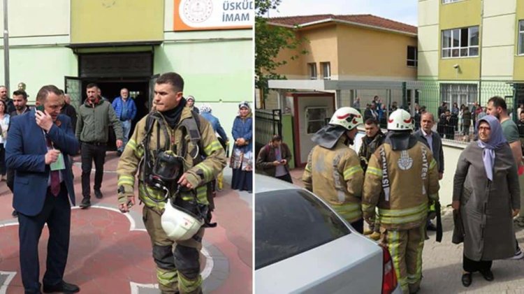 İstanbul’da oy kullanma işlemi sırasında okulda yangın çıktı.