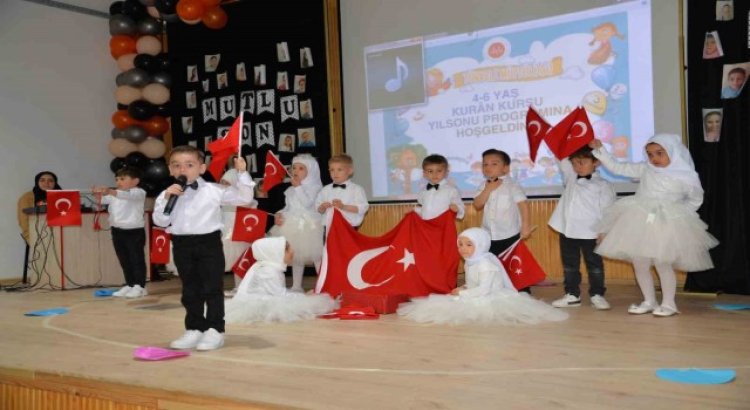 Türkelide 4-6 yaş Kuran Kursu öğrencilerinden yıl sonu gösterisi