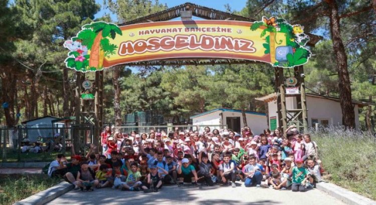 Yaz okulu öğrencileri hayvanat bahçesini gezdi